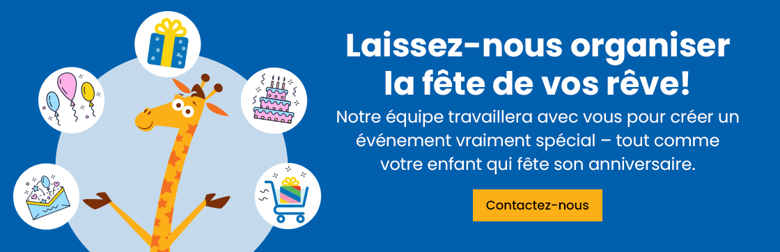 Laissez-nous vous aider à organiser une fête de rêve! Notre équipe d’organisation travaillera avec vous pour créer la fête la plus grandiose possible!