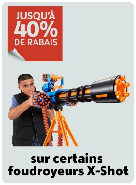JUSQU'À 40% DE RABAIS 
sur certains foudroyeurs X-Shot