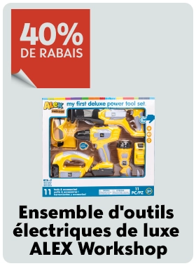 JUSQU'À 40% DE RABAIS 
Ensemble d'outils électriques de luxe ALEX Workshop