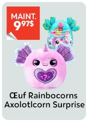 MAINT. 9,97$ œuf Rainbocorns Axolotlcorn Surprise