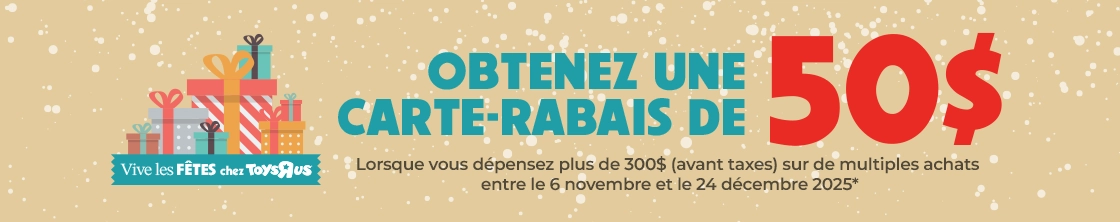 Obtenez une carte-rabais de 50$ Lorsque vous dépensez plus de 300$ (avant taxes) sur de multiples achats entre le 6 novembre et le 24 décembre 2025*