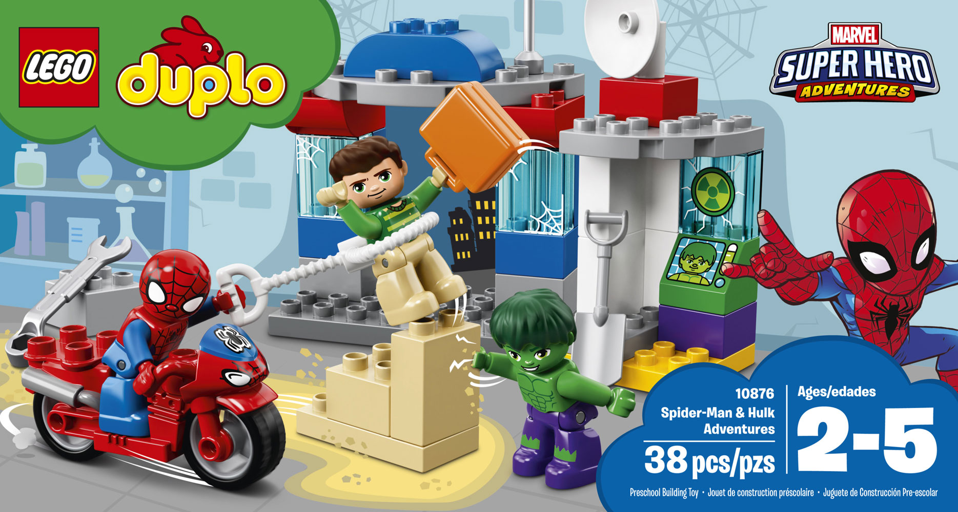 lego duplo spiderman and hulk