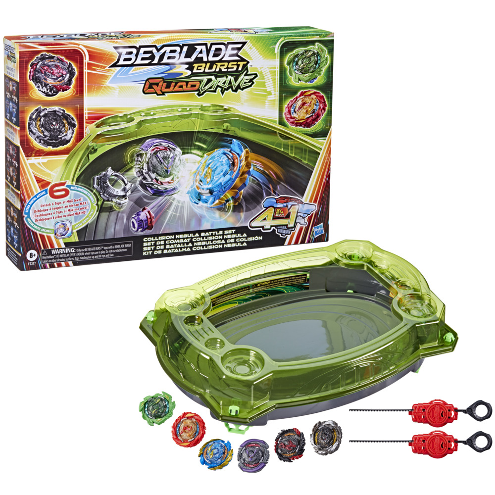 Beyblade Burst QuadDrive Collision Nebula Battle Set Battle Game Set with Beystadium, 2