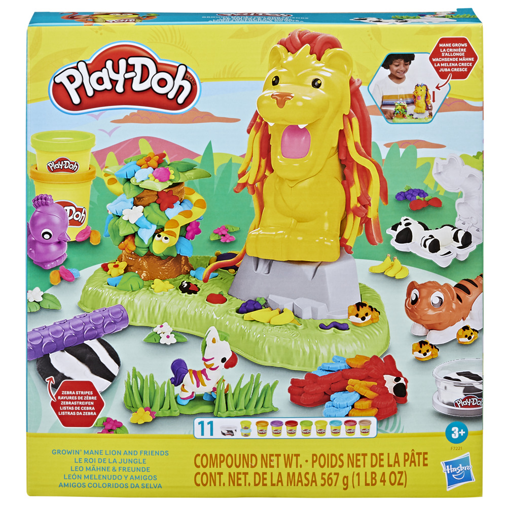 PlayDoh Growin' Mane Lion and Friends Playset, AnimalThemed PlayDoh