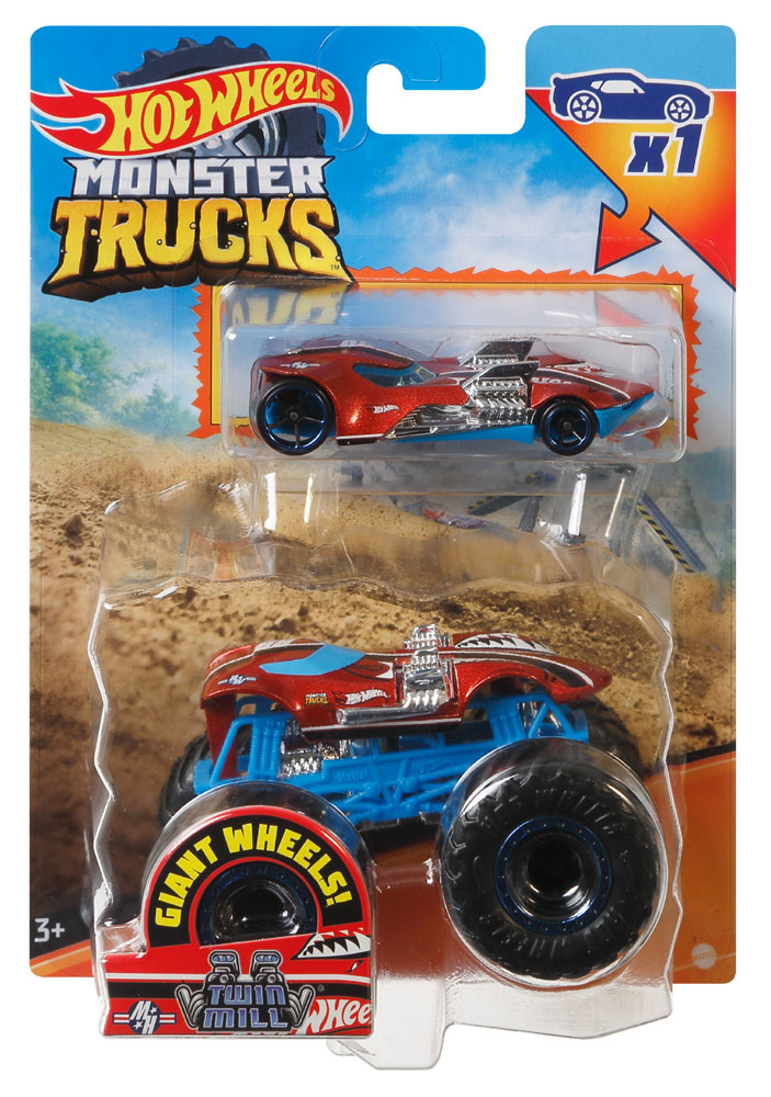 Hot Wheels Monster Trucks 1:64 Dino 2 Pack Vehicles