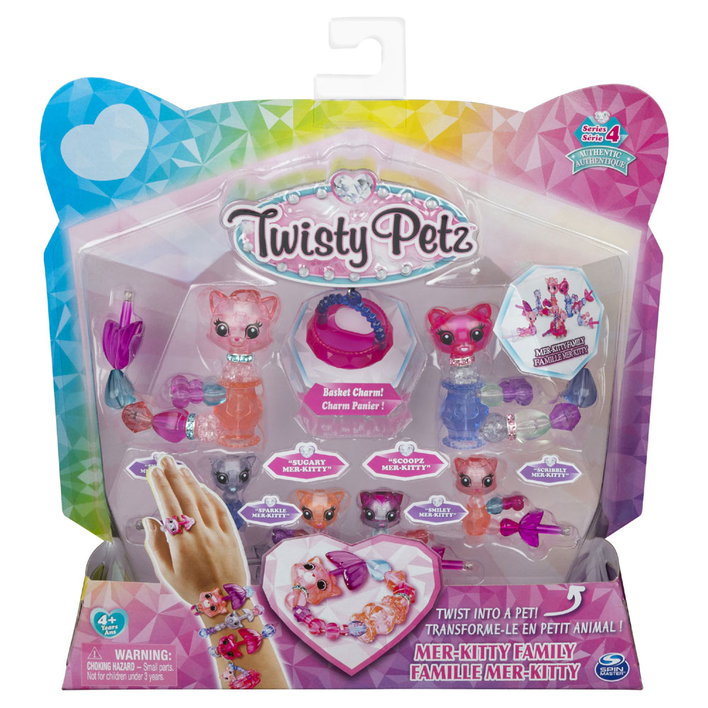 Twisty Petz, Series 4, MerKitty Family Pack Collectible Bracelet Set