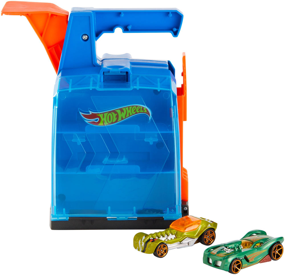 hot wheels track builder display launcher