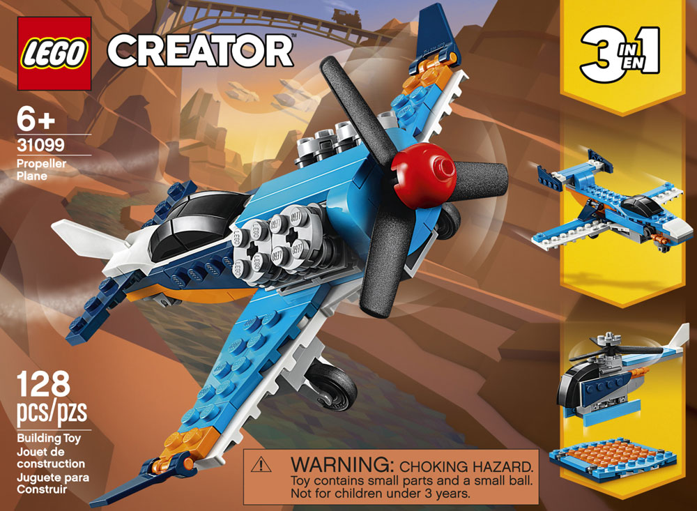 lego creator propeller plane 31099