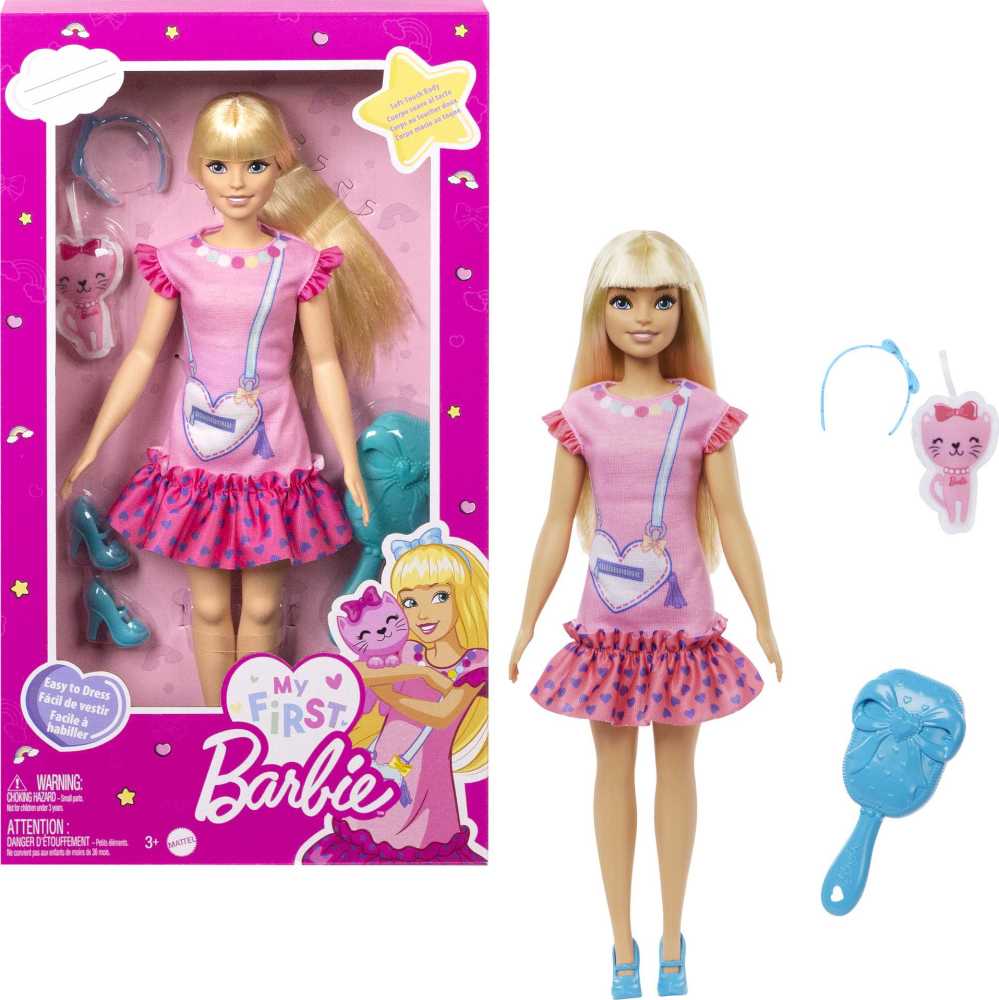 My First Barbie Doll for Preschoolers, "Malibu" Blonde Posable Doll with and Accessories | R Us Canada