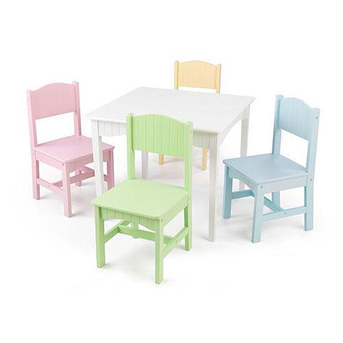 Kidkraft nantucket table & 4 pastel chairs sale