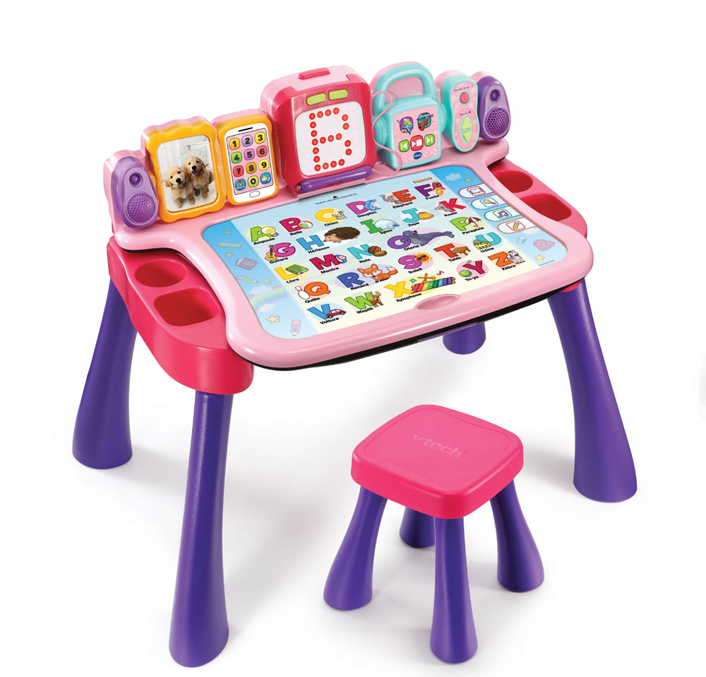 vtech learning activity table pink