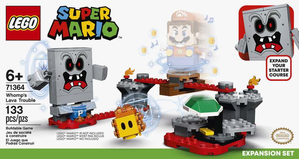 lego super mario whomp's lava trouble expansion set