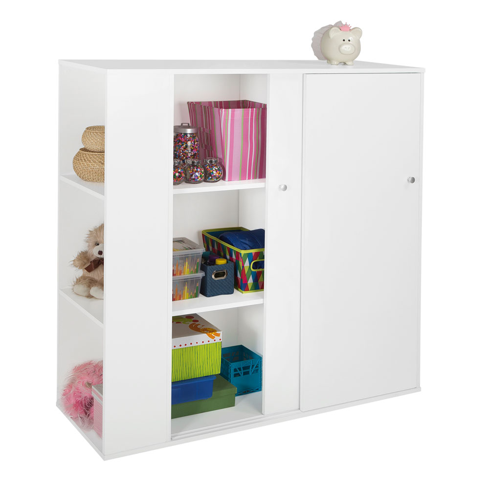 Crea Kids Storage with Sliding Doors Pure White Toys R Us Canada