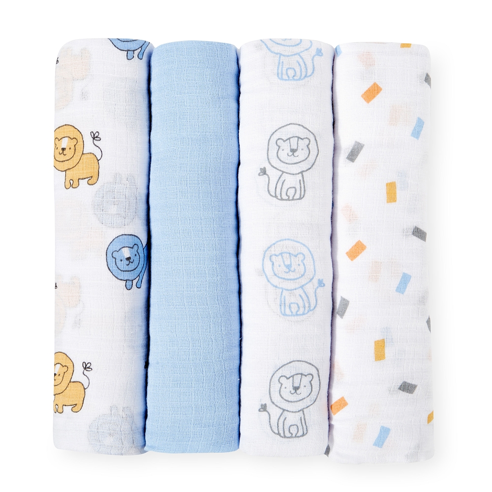 Koala Baby 4 Pack Muslin Swaddle Blankets Lion Babies R Us Canada
