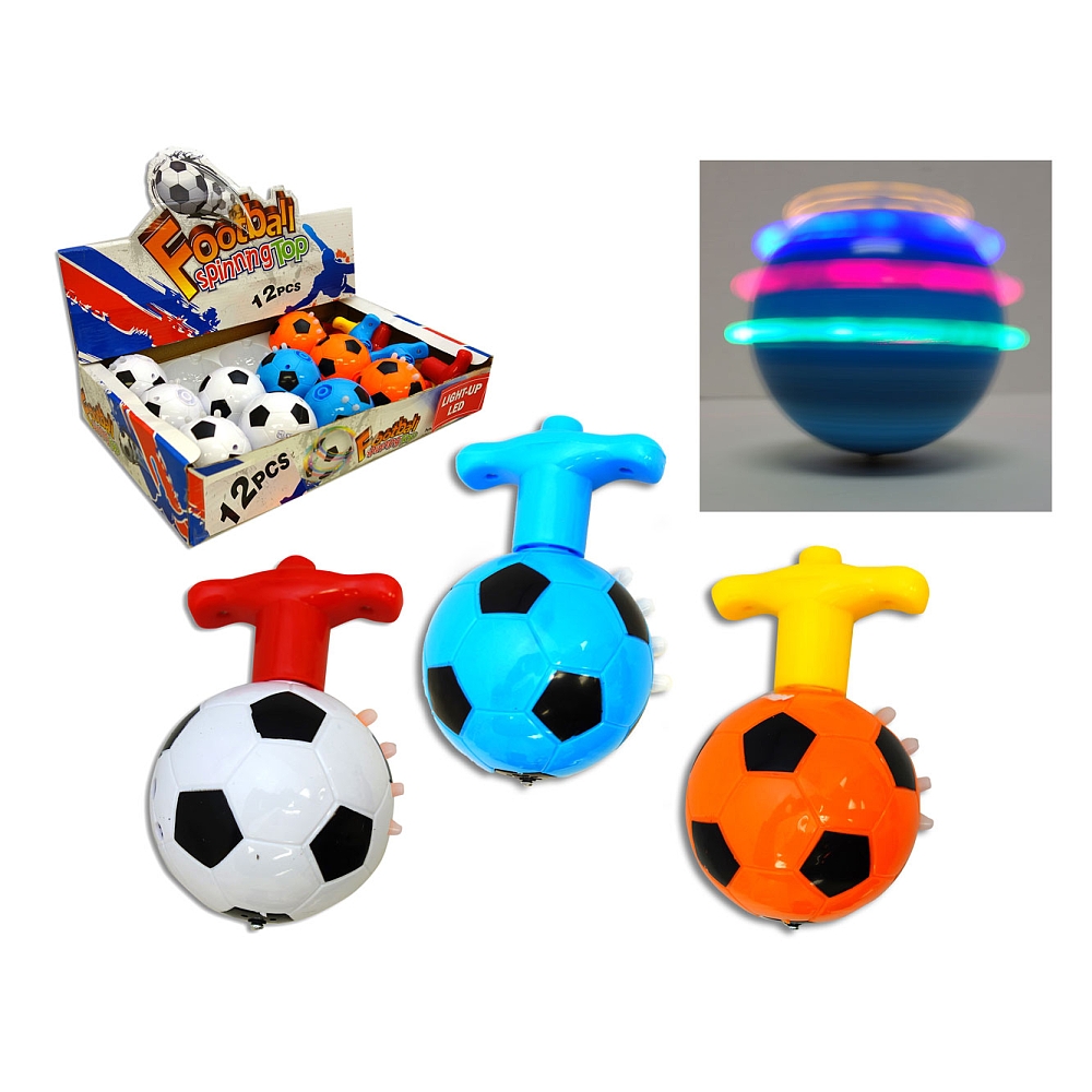 light up spinning top soccer ball toys