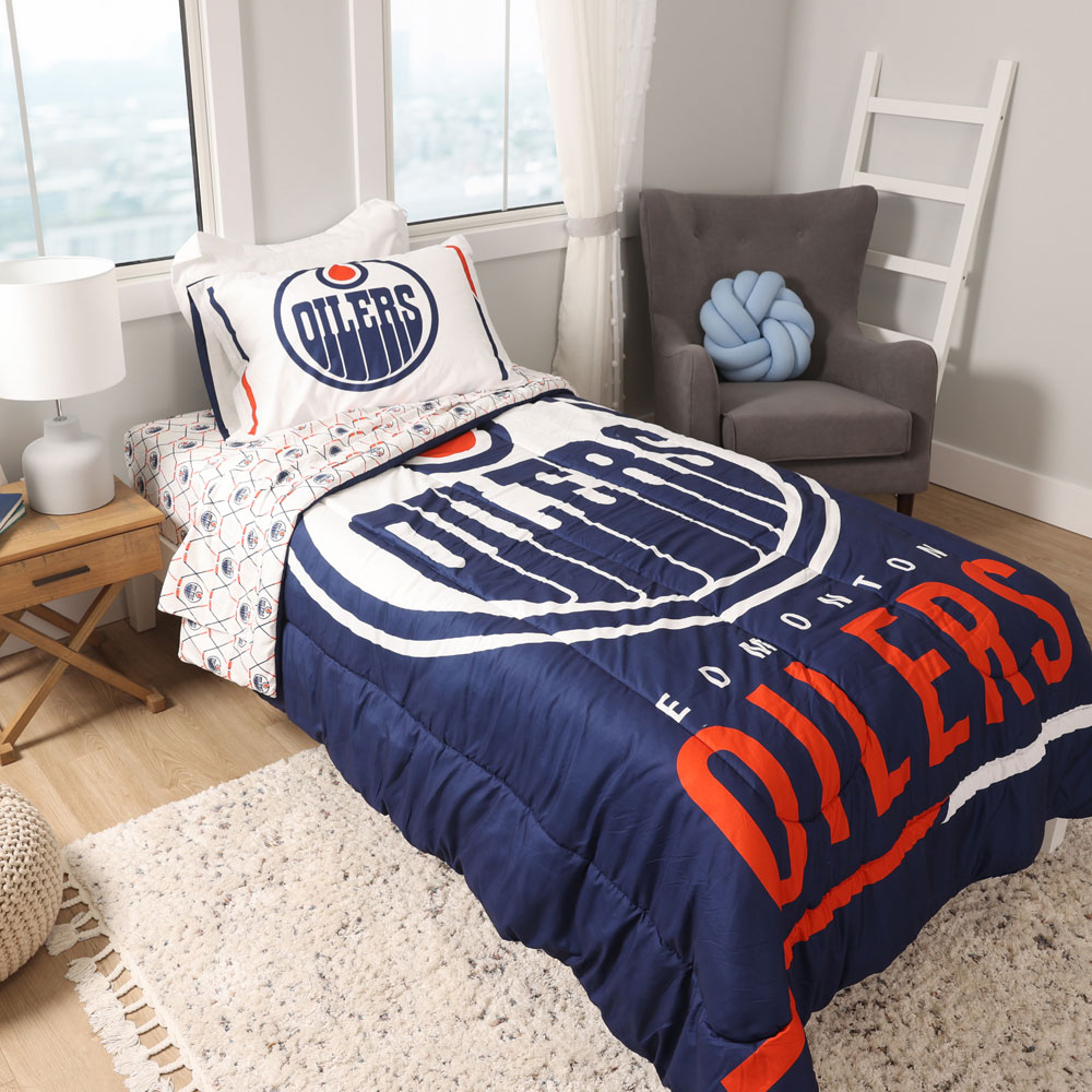 NHL Edmonton Oilers 4Piece Twin Bedding Set Toys R Us Canada