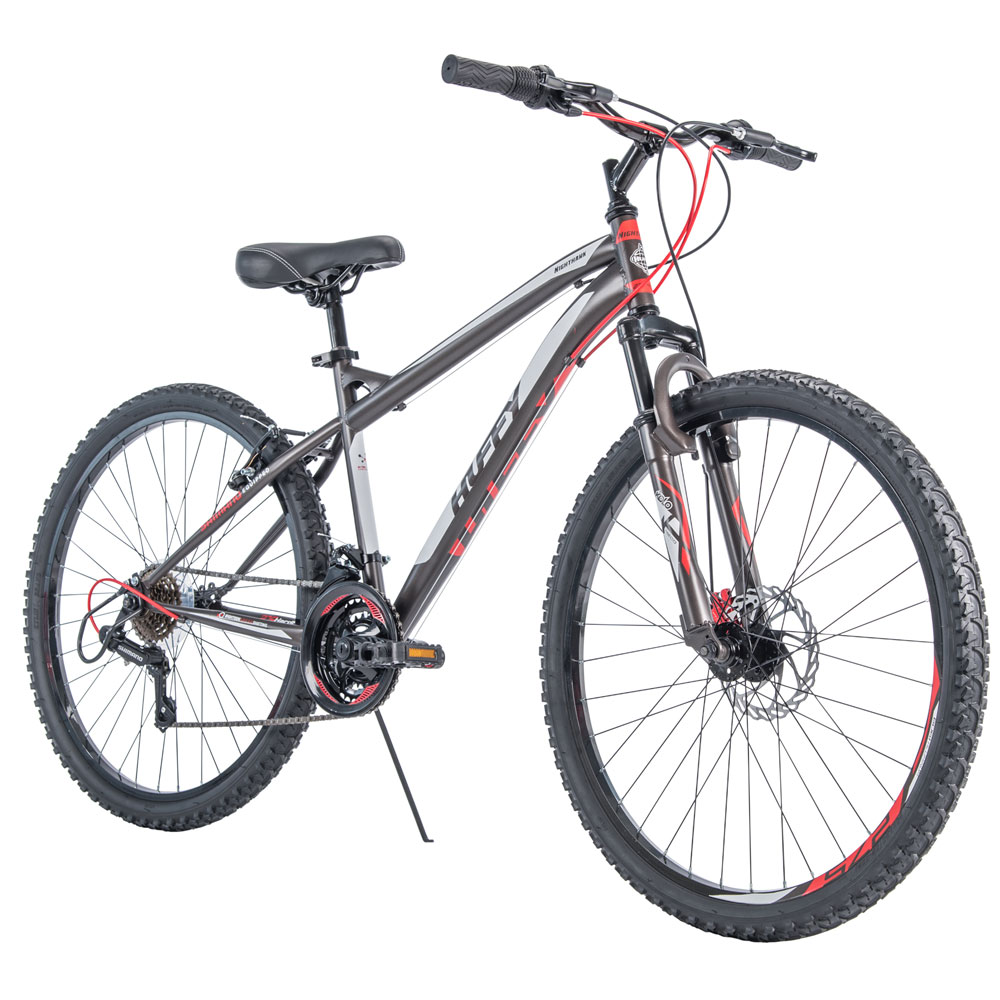 Huffy Nighthawk Men's 27.5inch Hardtail Mountain Bike, Matte Grey