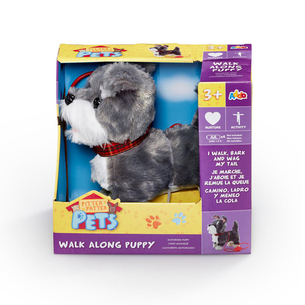 Pitter Patter Pets Walk Along Puppy Grey and White Scottie Toys R