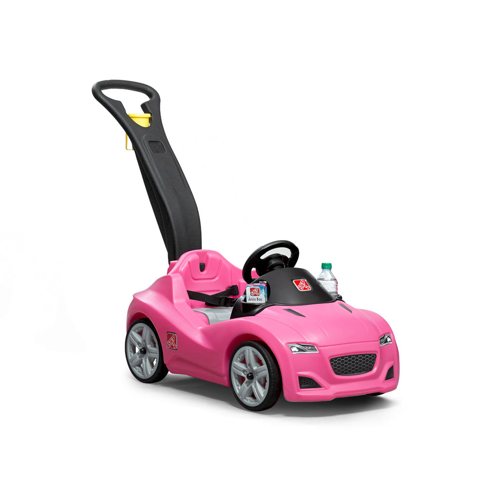 step2 whisper ride ii push car pink