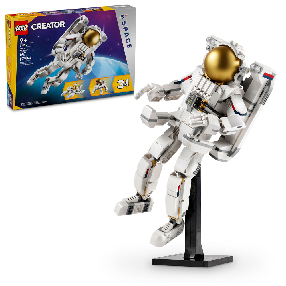 LEGO Creator 3 in 1 Space Astronaut Toy Set, Science Toy for Kids 31152 ...