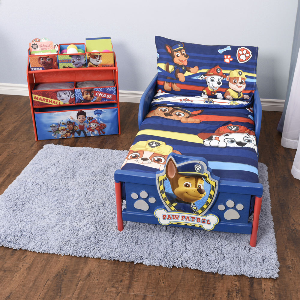 Paw Patrol 3 Piece Toddler Bedding Set with Reversible Comforter
