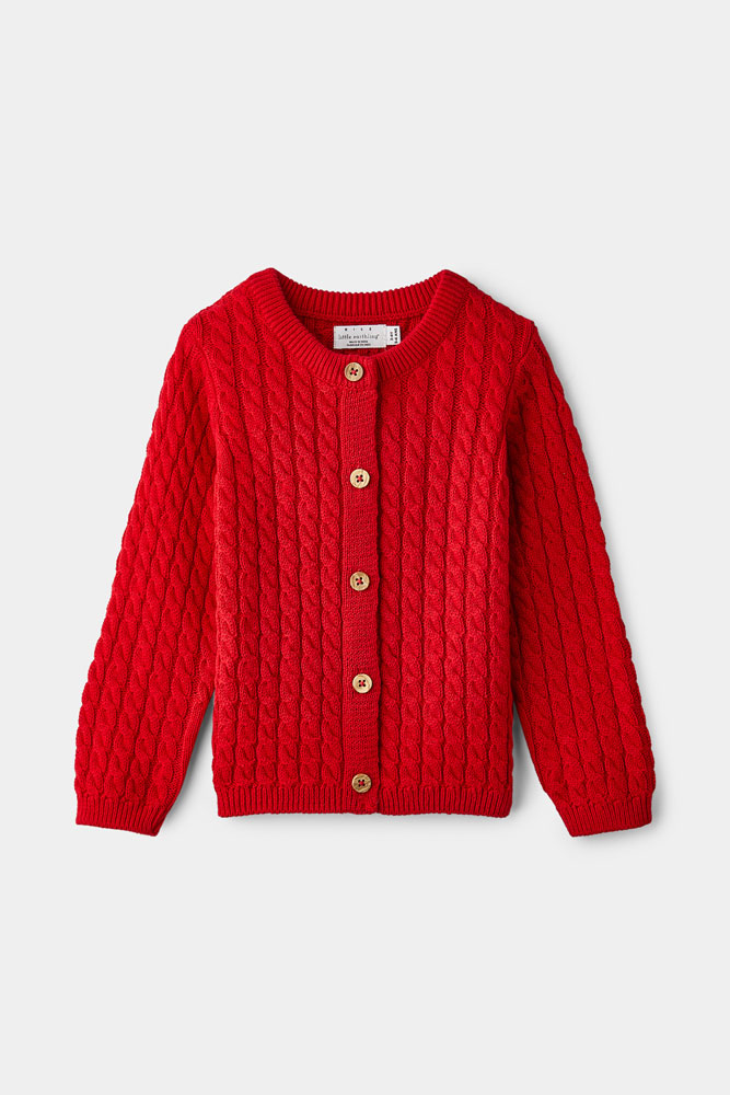 Buy RISE Little Earthling Cable Knit Cardigan Red for CAD 9.98 | Toys R Us  Canada