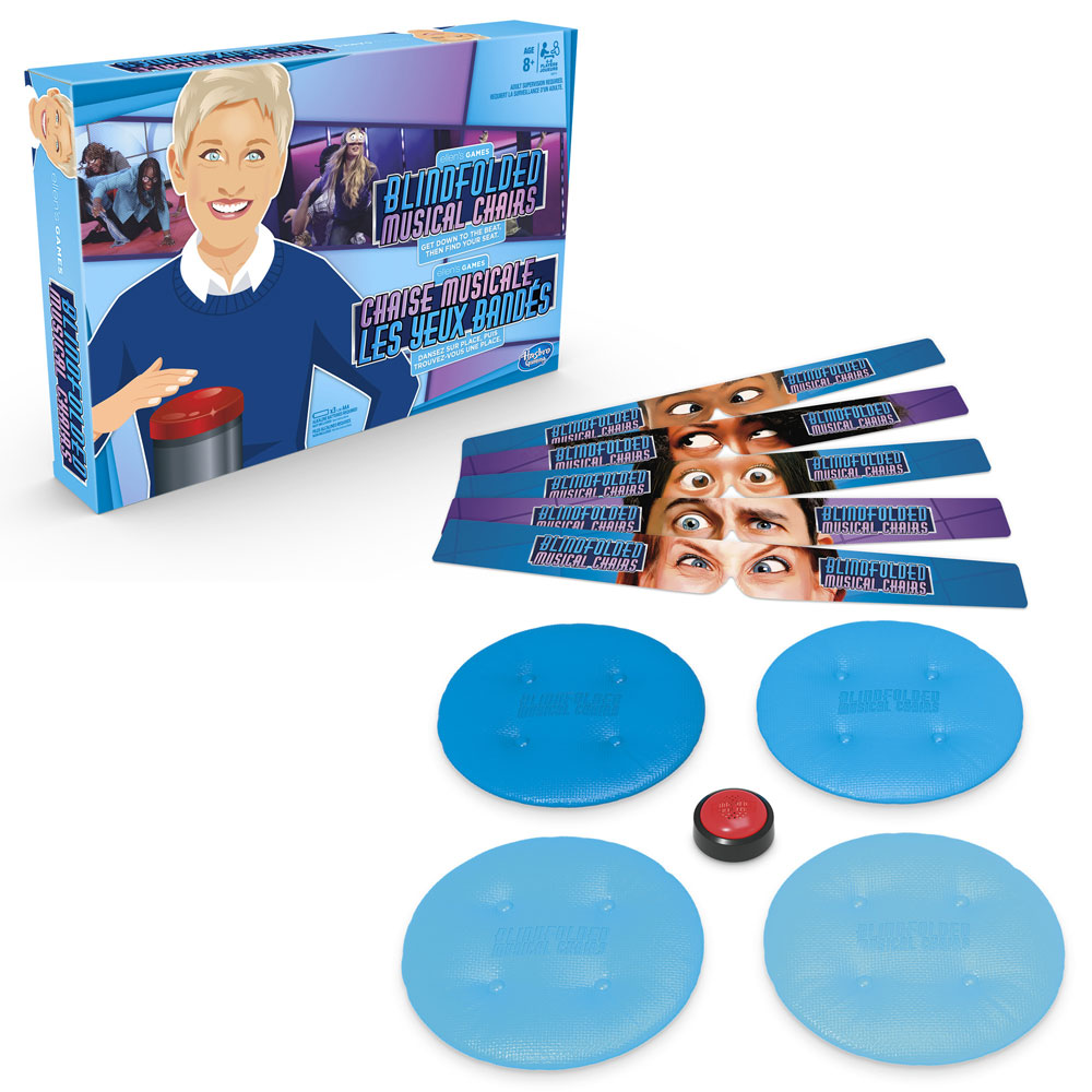 Ellen's Games Blindfolded Musical Chairs Game, Ellen DeGeneres
