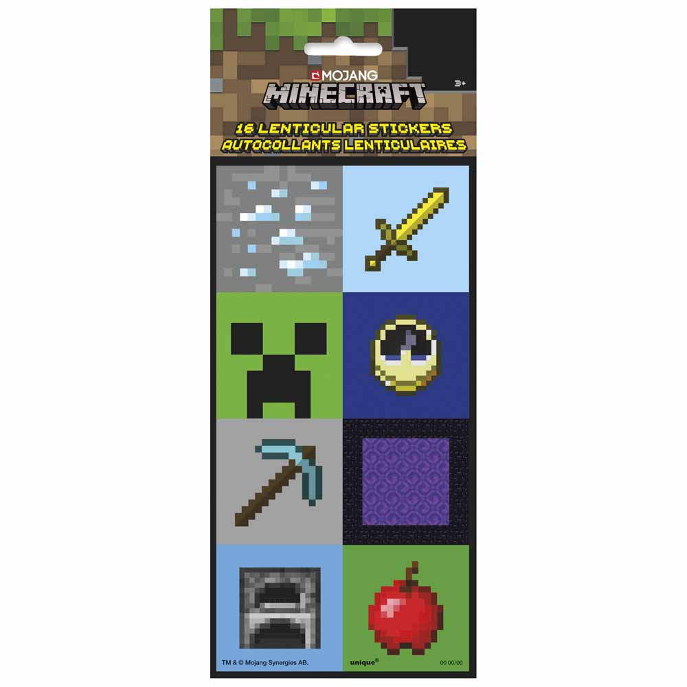Buy Minecraft Lenticular 3D Stickers 16 pieces for CAD 5.29 | Toys R Us Canada