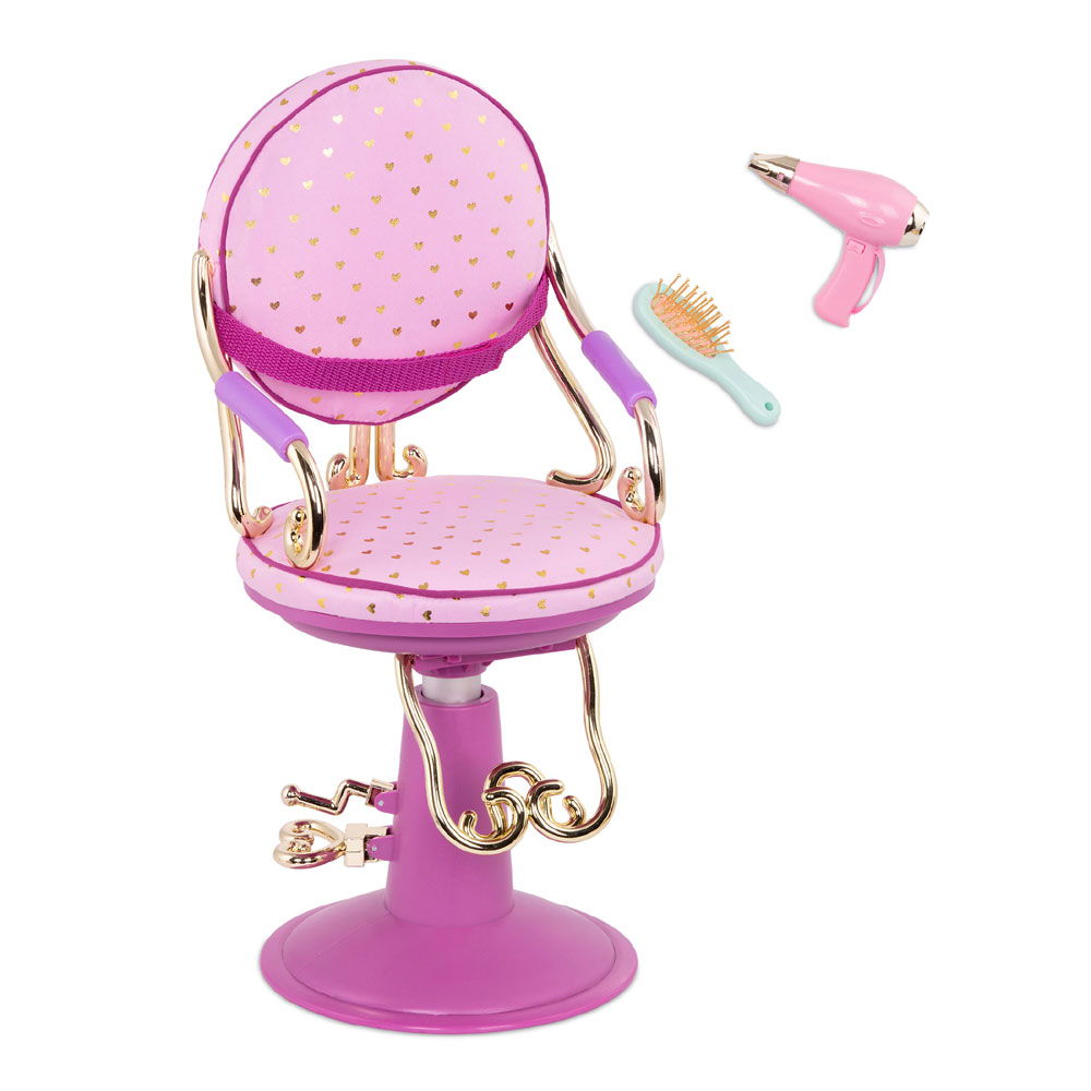 Our Generation Sitting Pretty Salon Chair Hairstyling Playset For 18