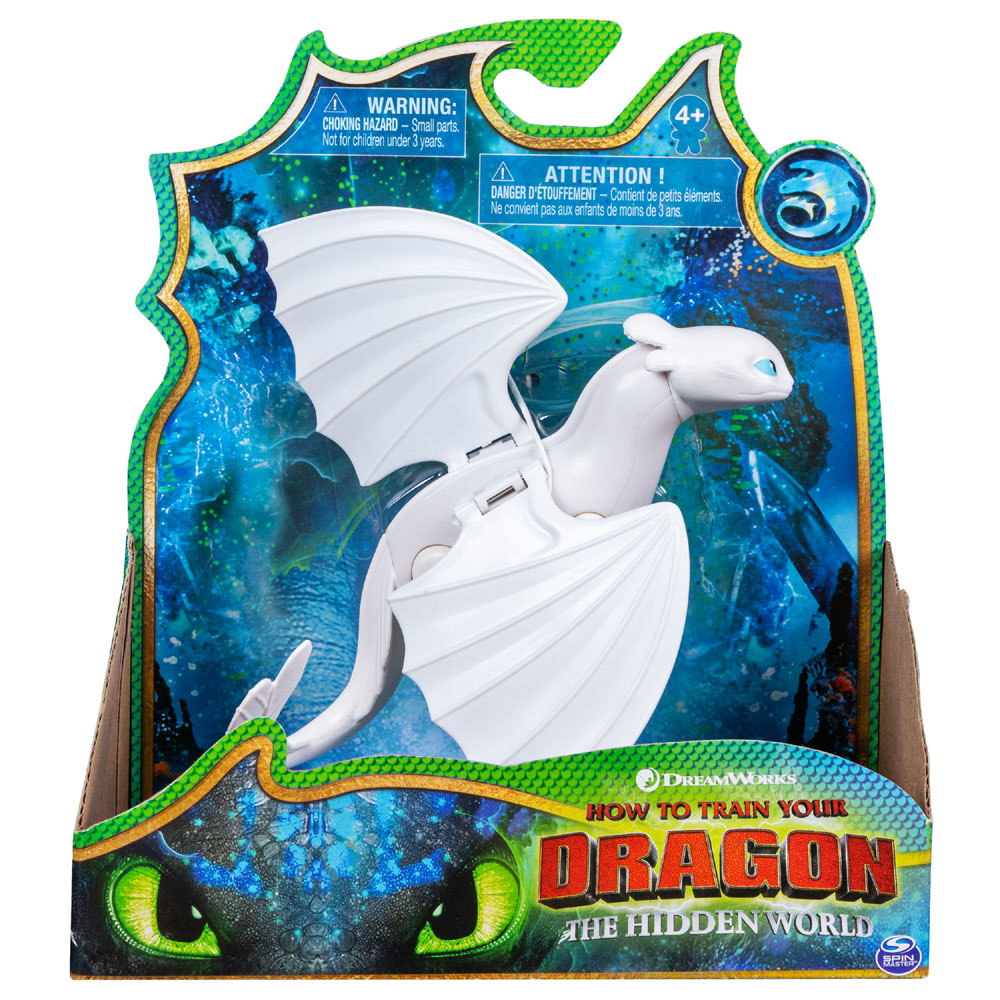 Dragons : Le Cadeau Du Furie Nocturne How To Train Your Dragon, Furie Nocturne blanche, figurine dragon avec