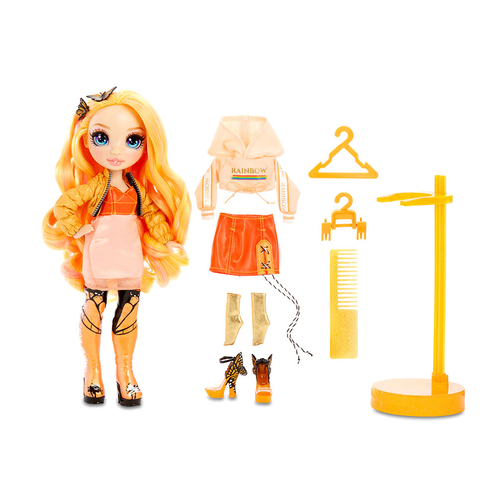 Orange Fashion Doll With 2 Outfits Rh6 for sale online Rainbow High Poppy Rowan