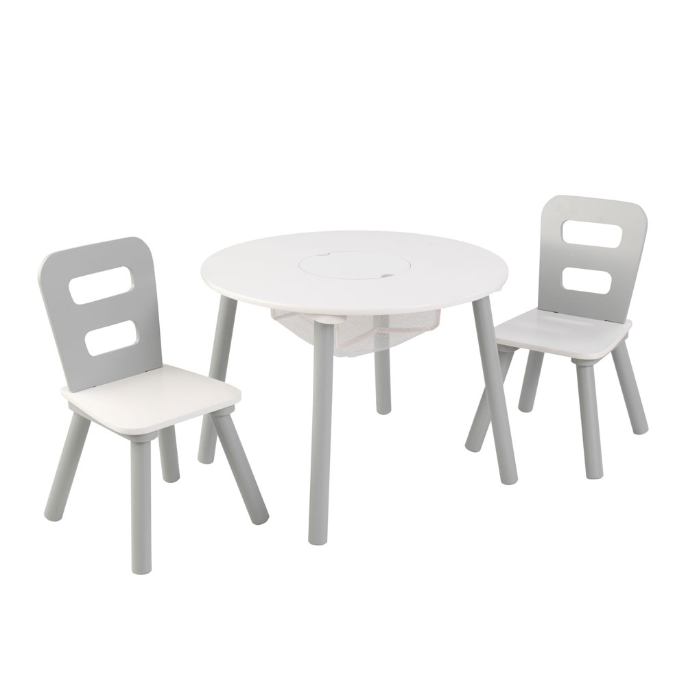 Round Storage Table & Chair SetGray&White Toys R Us Canada