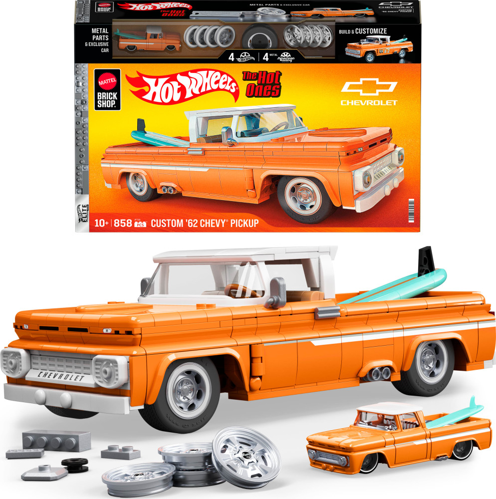 【25％OFF】 Mattel Brick Shop Hot Wheels Custom '62 Chevy Pickup ミニカー