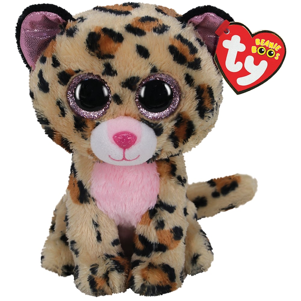 Ty Beanie Livvie Brown And Pink Leopard | Toys R Us Canada