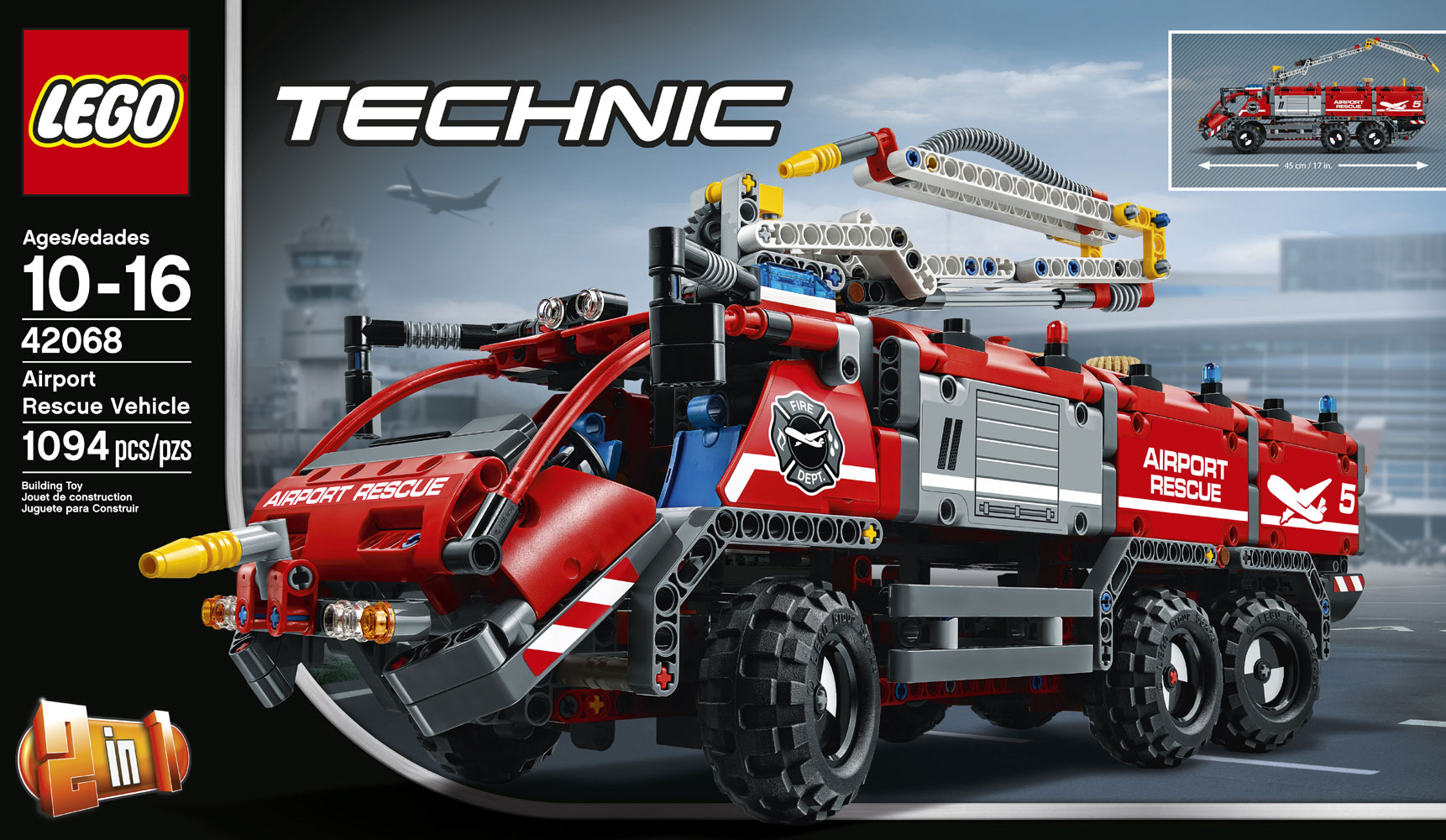 lego technic airport rescue vehicle 42068