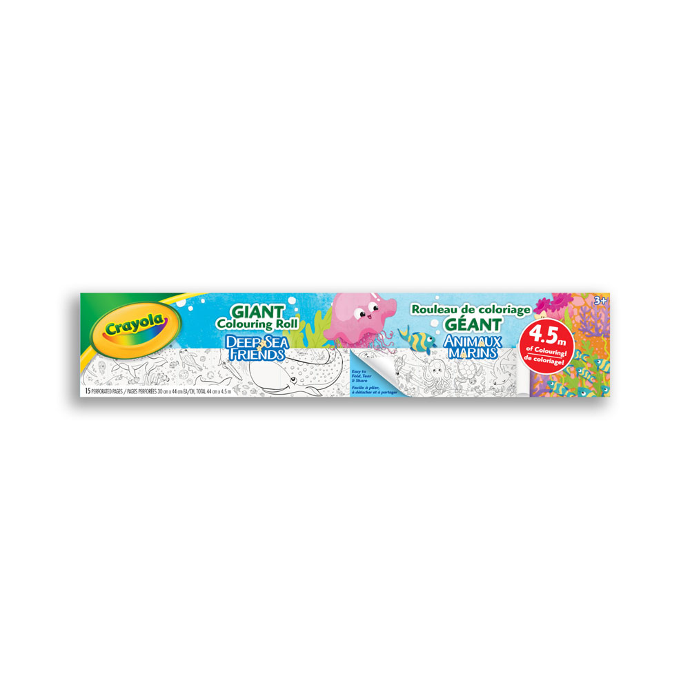 Crayola 042721: Deep Sea Friends Giant Coloring Roll – 1 Each