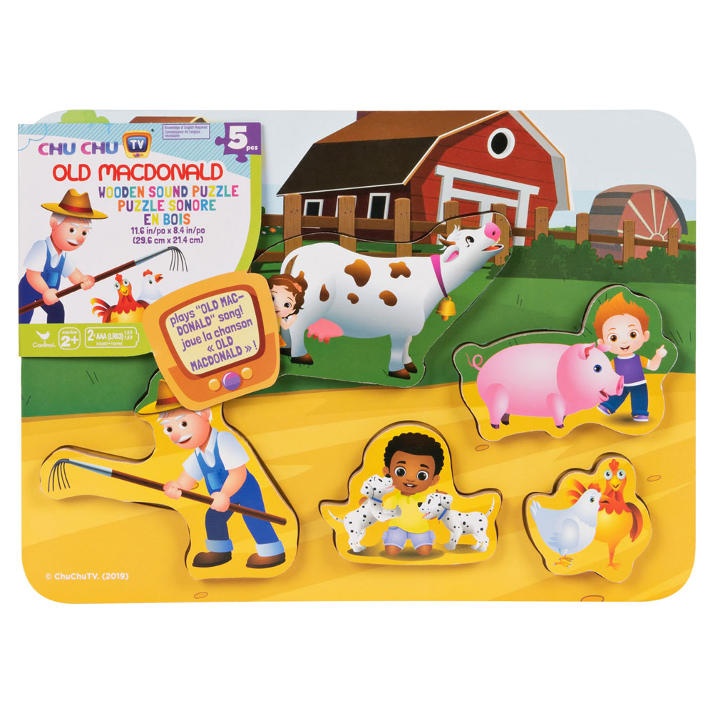 Old MacDonald Chunky Wood Sound Puzzle Toys R Us Canada