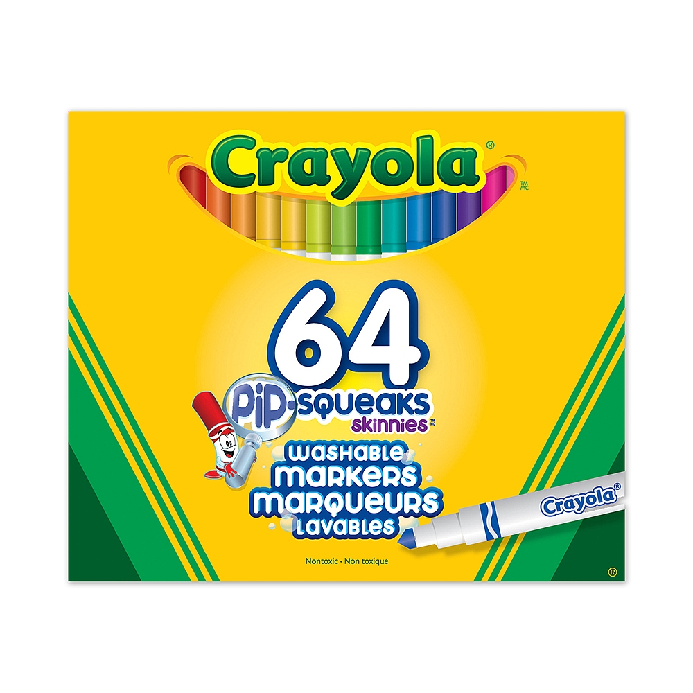 Crayola Pip Squeaks Skinnies Washable Markers 64-Pieces Toys R