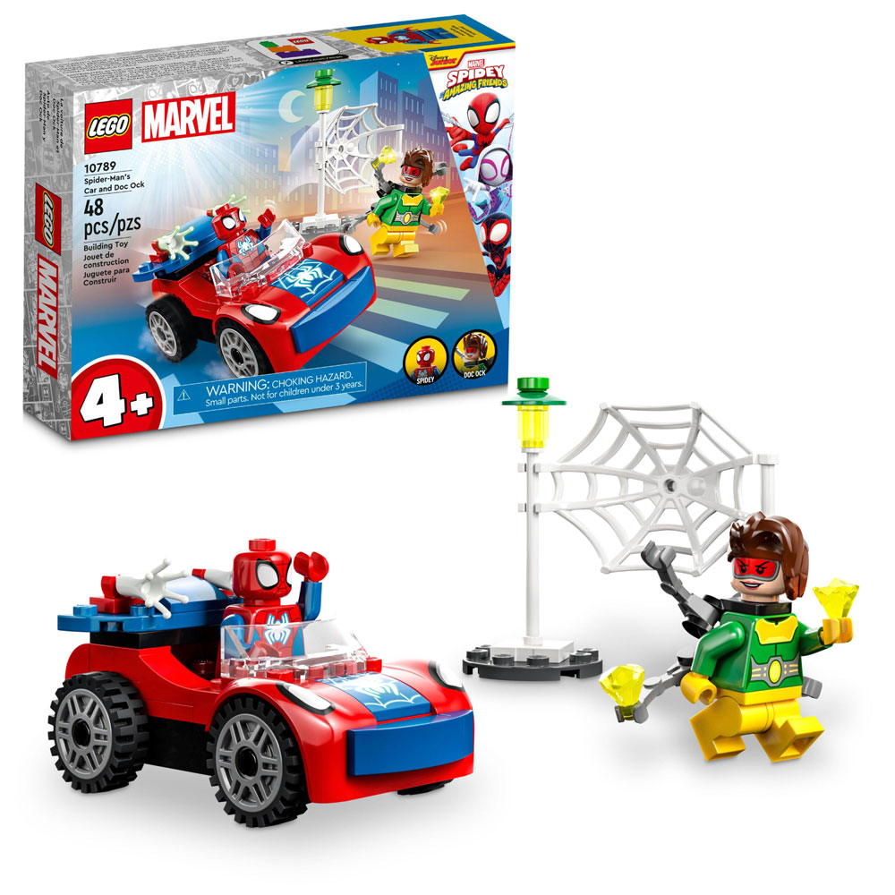 LEGO Marvel Spider-Man's Car and Doc Ock 10789 Building Toy Set (48 ...