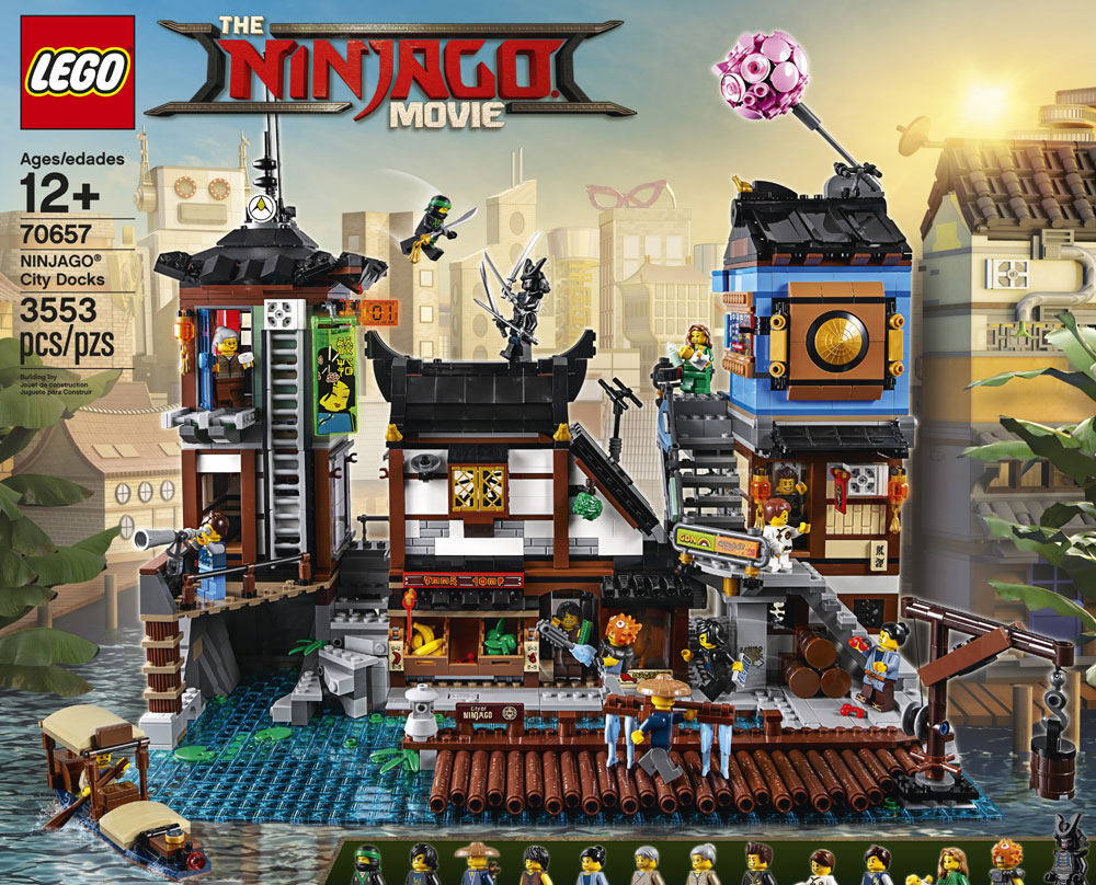 ninjago hafen zusammengebaut toysrus burg flugplatz teilnehmer muelles zabawki klocki rabattiert