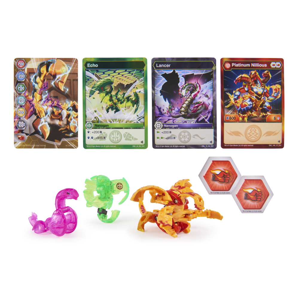 Bakugan Evolutions, Coffret Platinum Power Up Neo Nillious avec Nano Echo et Lancer | Toys R Us 