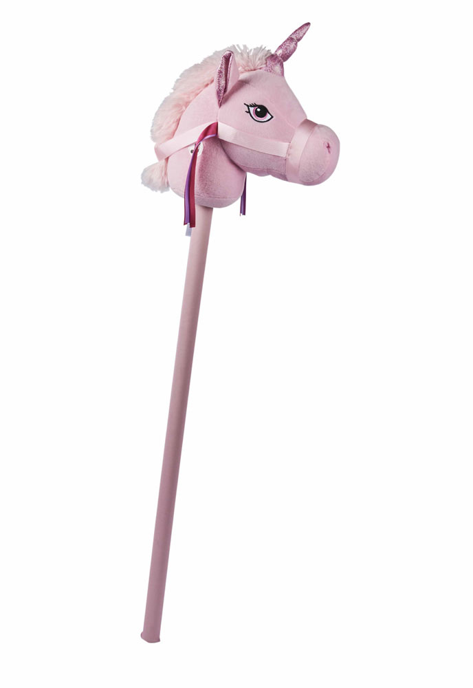 pink stick horse
