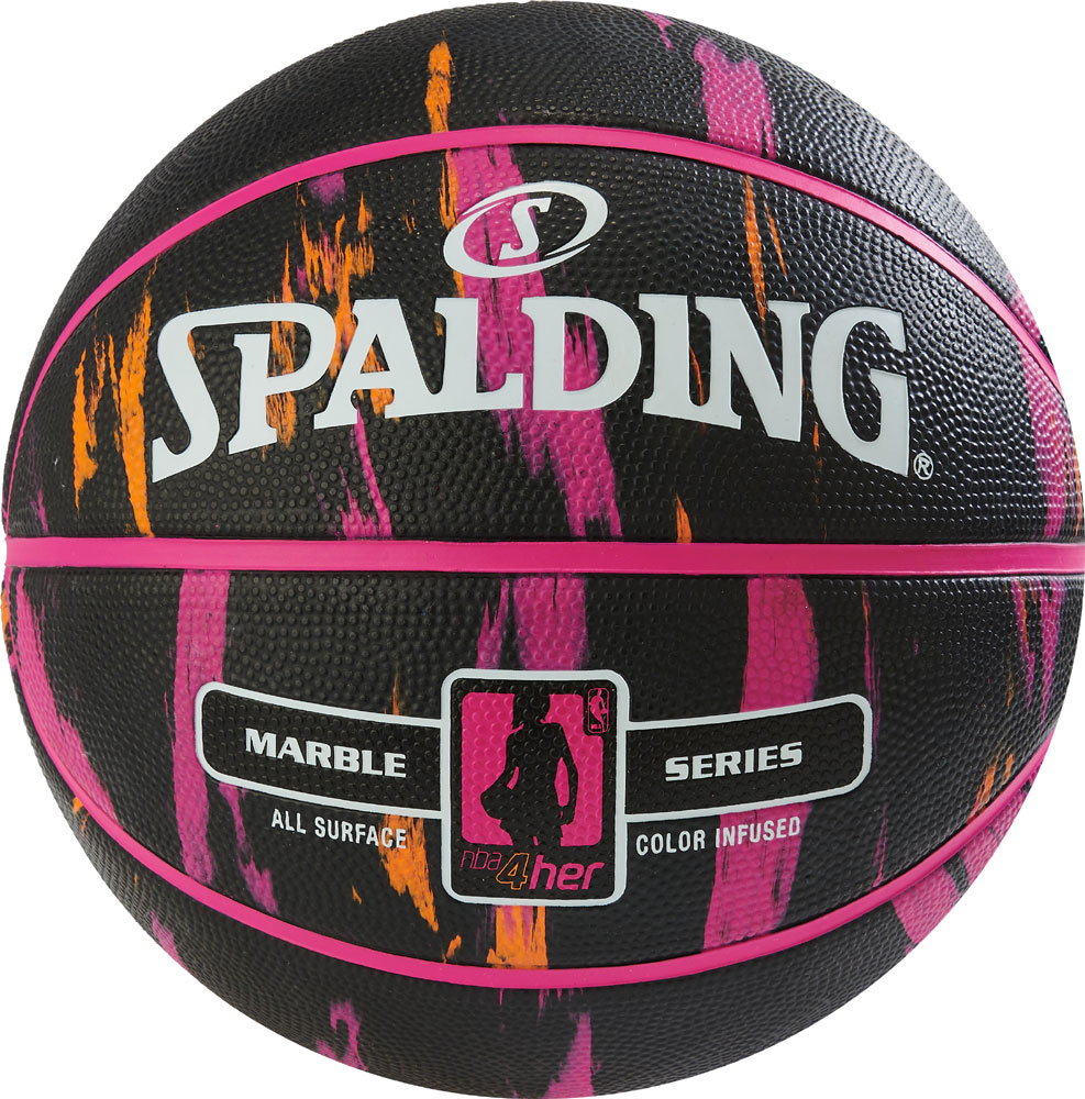 Spalding NBA4 Her Marble Black/Pink/Orange Basketball Toys R Us Canada